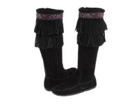 【Minnetonka】 Side-Zip Double Fringe Knee Hi Boot