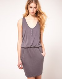 Dr Denim Button Down Jersey Dress