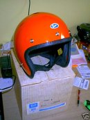 画像: NOS Classic Vintage BUCO Orange Motorcycle Helmet